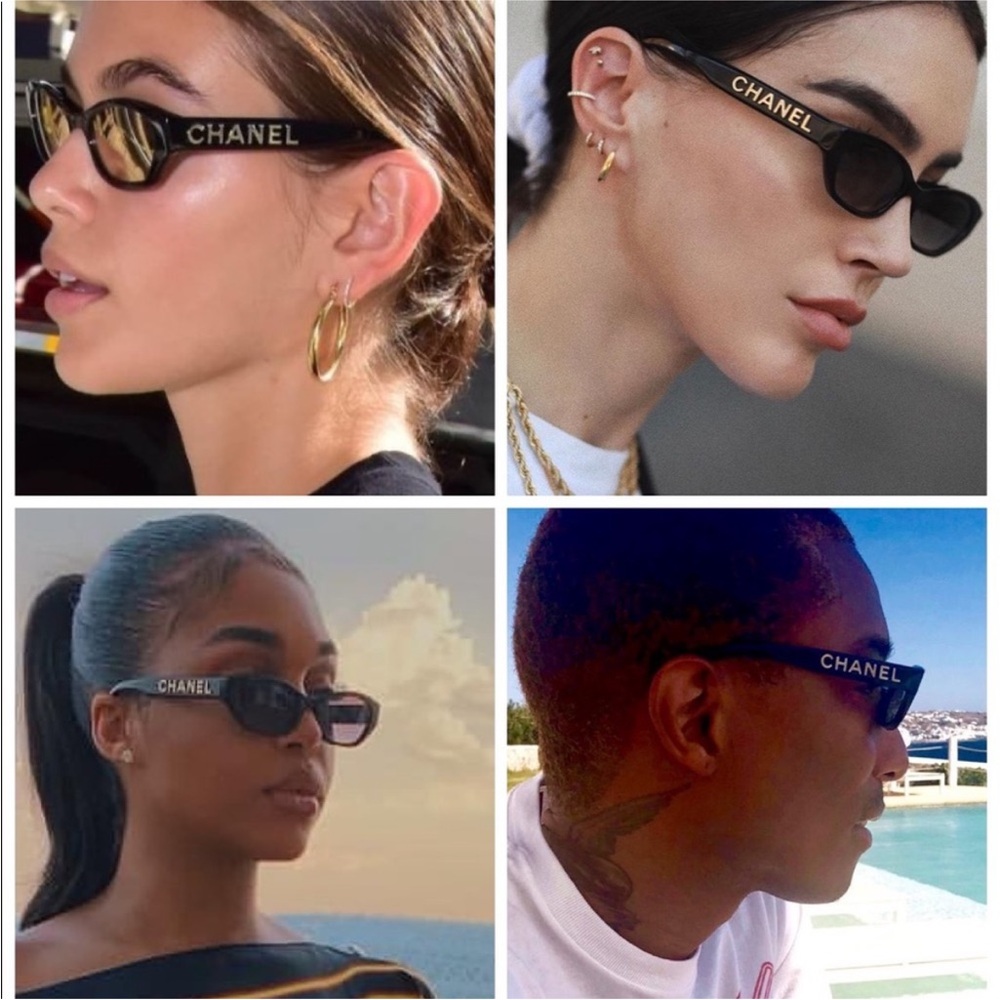 New Rare CHANEL Sunglasses Rectangle A71280 - Picture 9 of 16